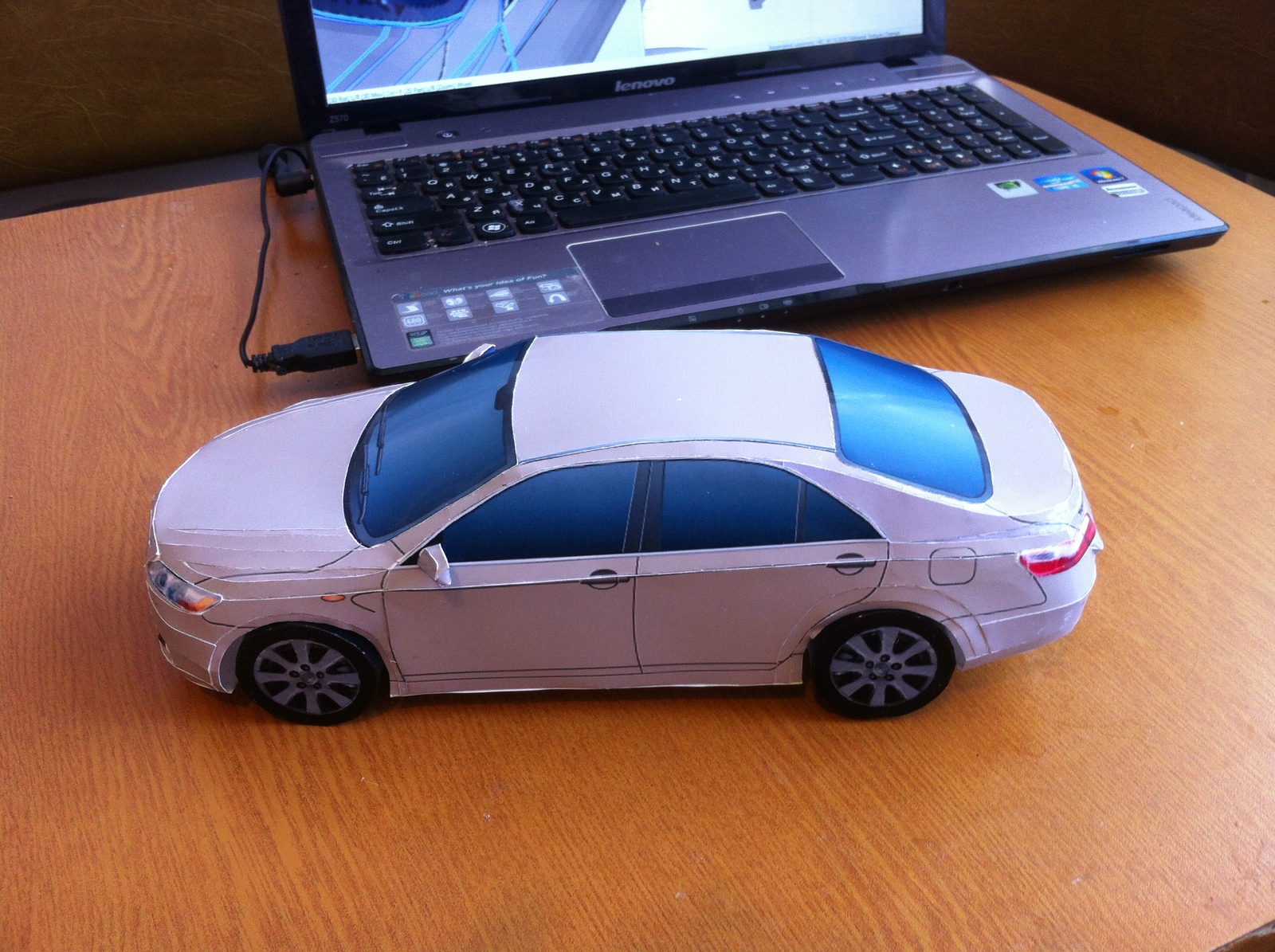 Toyota Camry 2008'  v-3,5 - My, Toyota, Papercraft, Toyota Camry, 1:18, Camry, Longpost