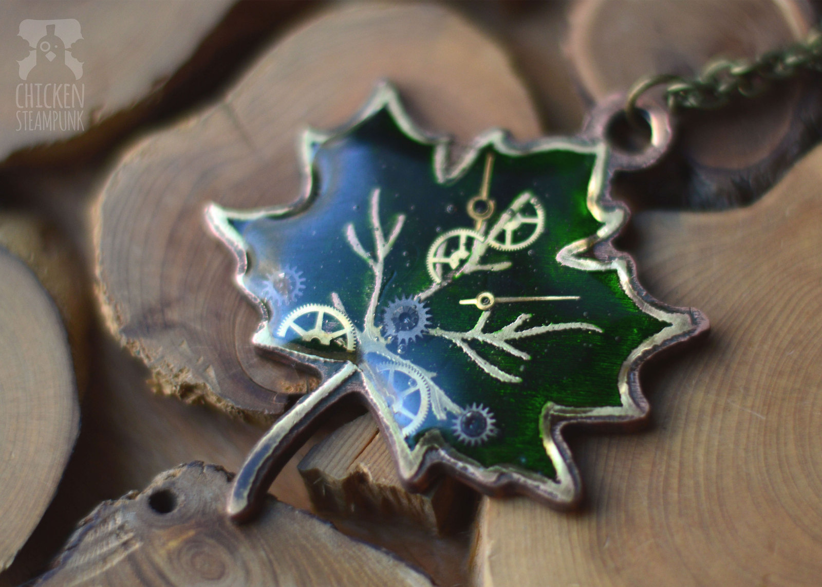 New leaves, pendants - My, Creation, With your own hands, Leaves, Decoration, Autumn, Steampunk, Longpost