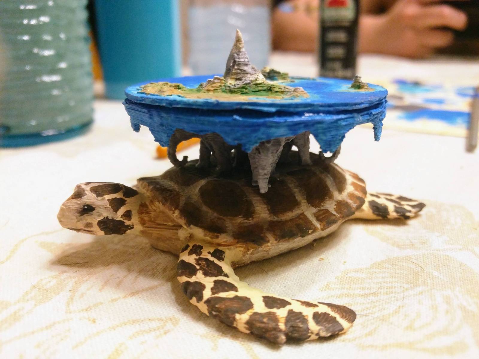 Great A'Tuin 3D printed - The photo, Turtle, Flat world, 3D печать, Reddit