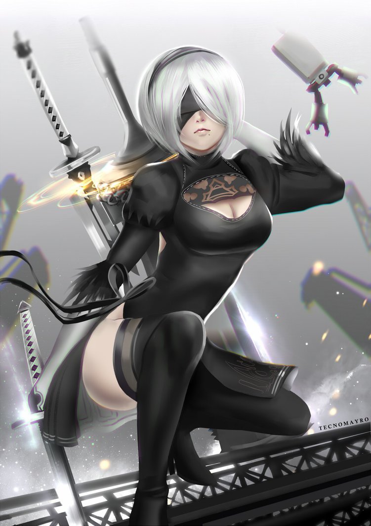 Yorha 2b [compilation] - NIER, NIER Automata, Yorha 2b, Yorha unit No 2 type B, Anime art, Deviantart, Longpost