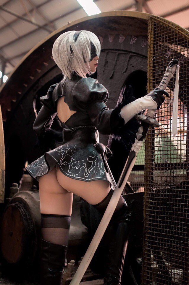 Nier - NSFW, Косплей, Игры, Девушки, Попа, NIER, NIER Automata