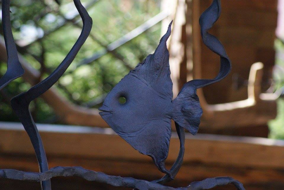 Arbor based on the cartoon In the blue sea, in white foam from a blacksmith from Myshkin - My, Forging, With your own hands, Cartoons, A fish, Forge, Russia, Longpost