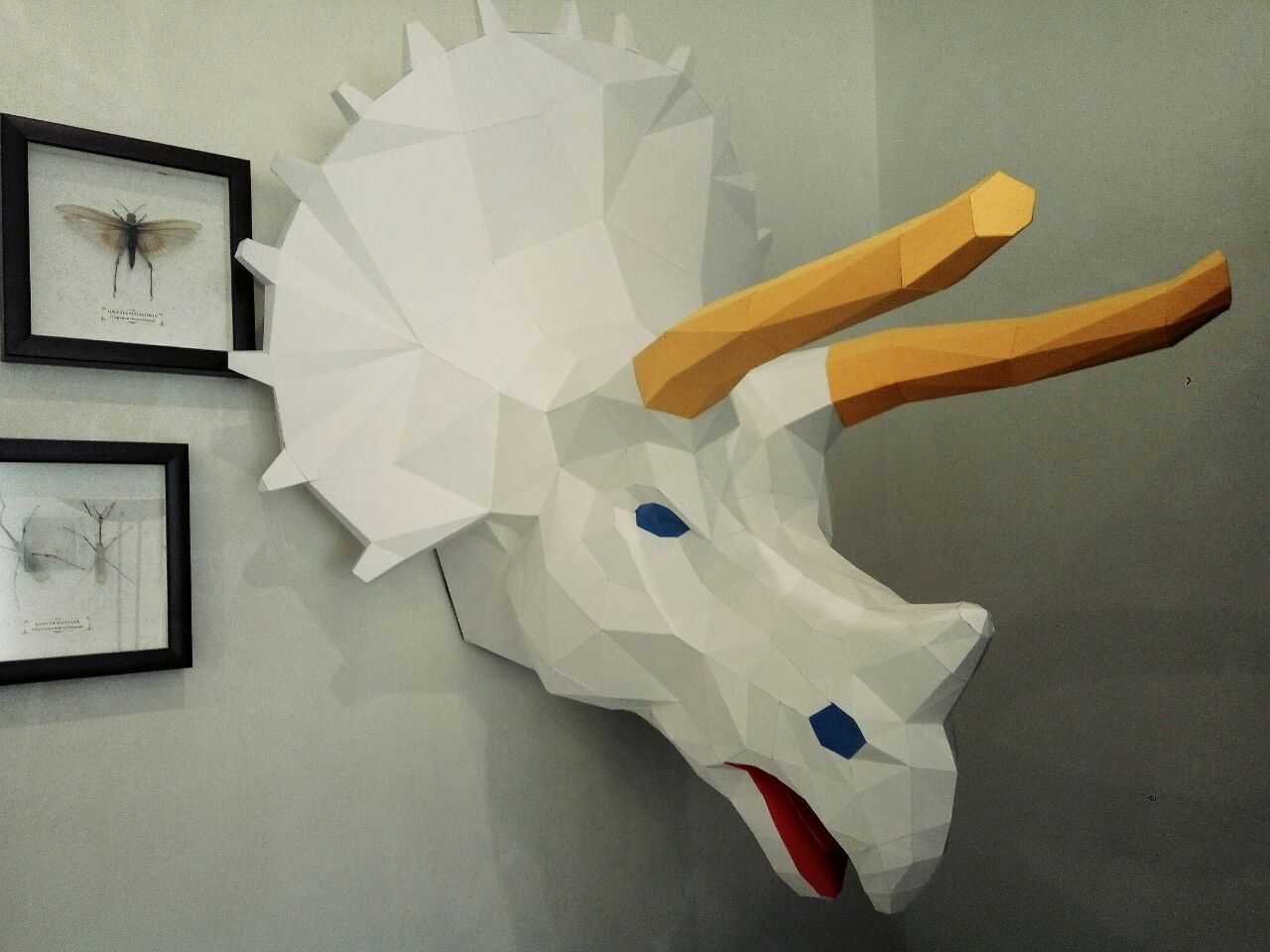 Triceratops trophy - Pepakura, Paper, Papercraft, Low poly, 