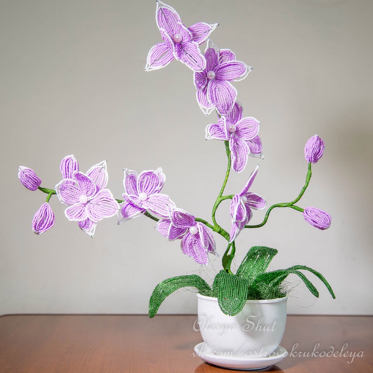 Орхидея из бисера. Мастер - класс с пошаговыми фото