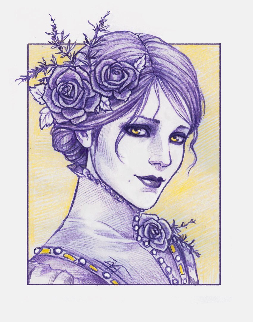 Drawings of girls, from me who is sick :) - My, Witcher, Shani, Iris von Everek, Bianca, Art, Sketch, Creation, Spring, Longpost, , Anastasia Kulakovskaya