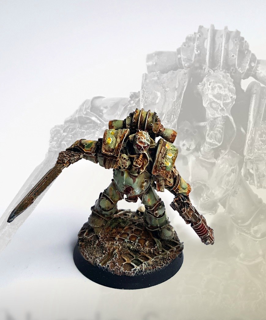 Nurgle Sergeant conversion by philydorf - Warhammer 40k, Warhammer, Хаос, Chaos Space marines, Нургл, Death Guard, Wh miniatures