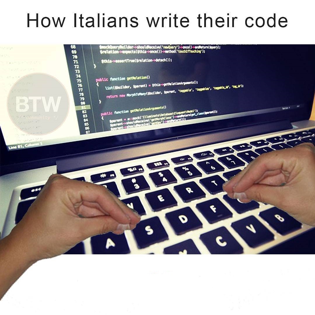 How do Italians write code? - The code, Italians, Humor