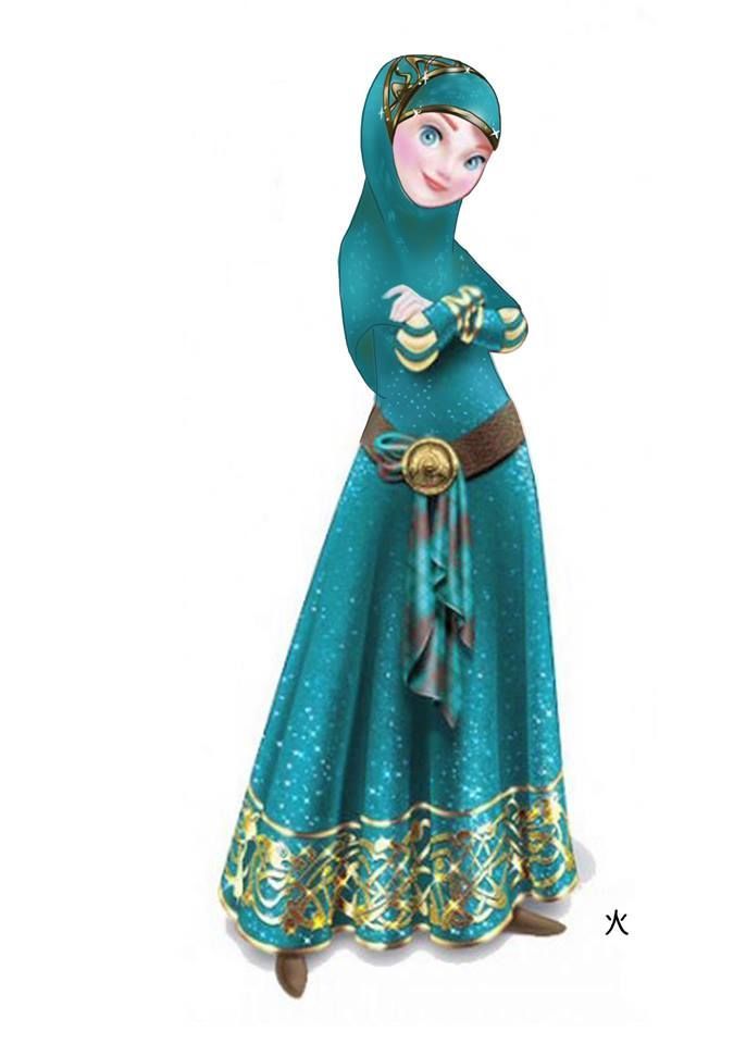 Guess hu from hu. - Walt disney company, Princess, Hijab, Images, Hair, Cartoons, Elsa, Art, Longpost