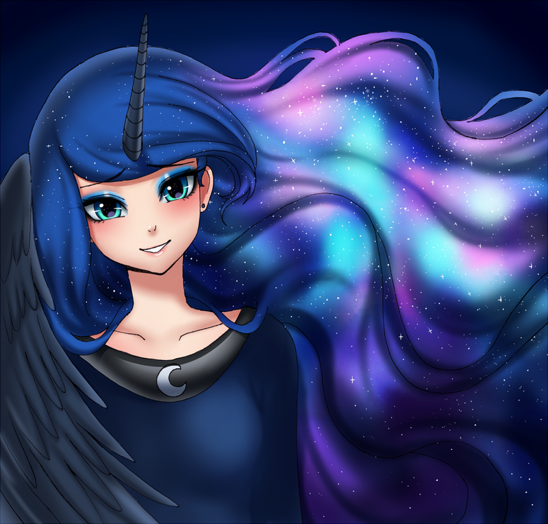 Luna look - My little pony, Princess luna, Humanization, Racoonkun