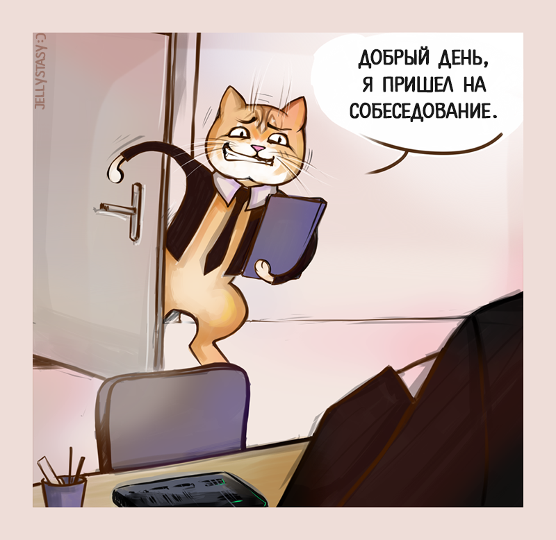 Interview - My, cat, GIF, Comics, Work, Interview, Longpost, GIF with background