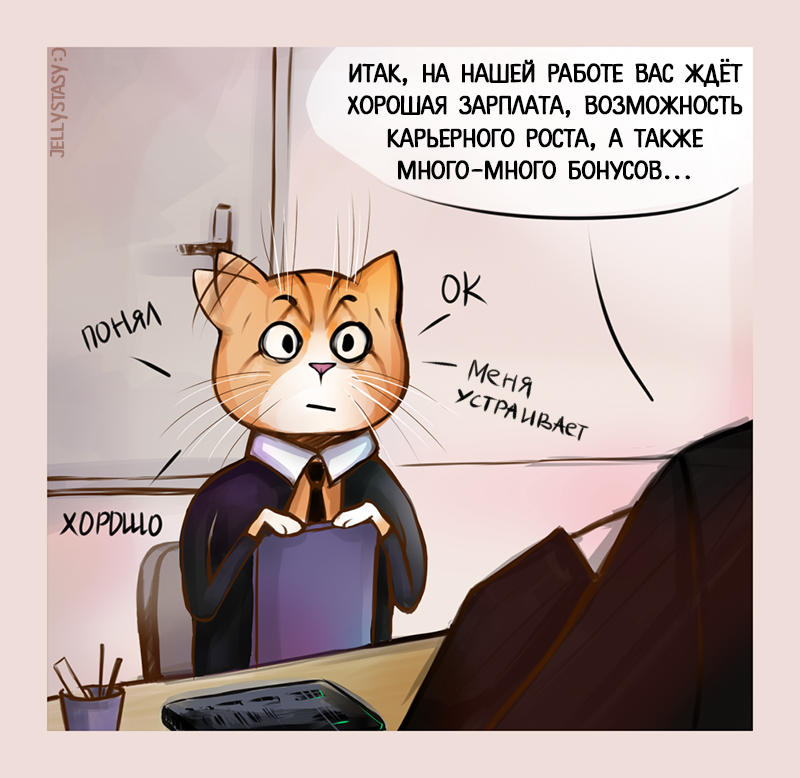 Interview - My, cat, GIF, Comics, Work, Interview, Longpost, GIF with background