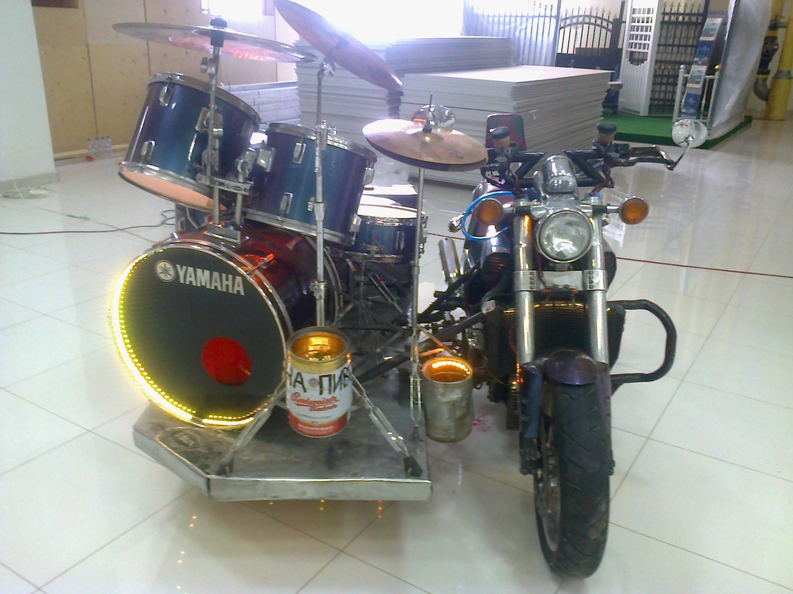 Mobile drum kit - My, Drums, Drums, Motorcycles, Longpost, Moto