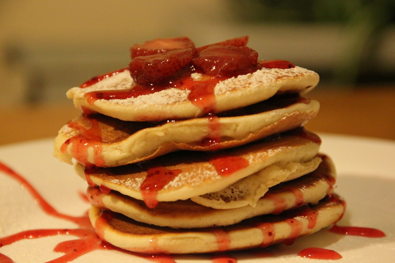 Pancakes with cinnamon. - My, Bakery products, Breakfast, Pancake, Longpost