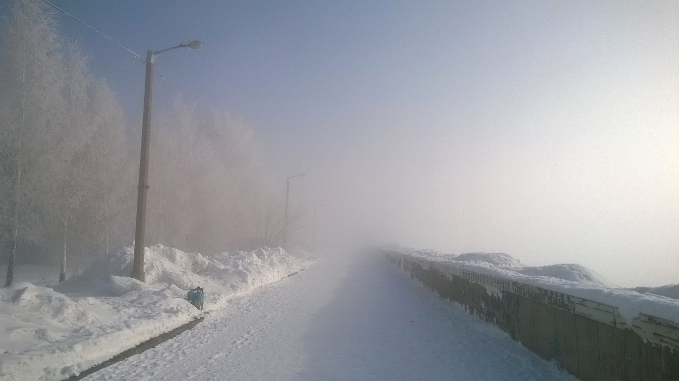 Fog at the Ob HPP. March 2017 - My, Obges, Novosibirsk, Fog, Silent Hill, Russia, Mystic, Hydroelectric power station, Nature, Video, Longpost