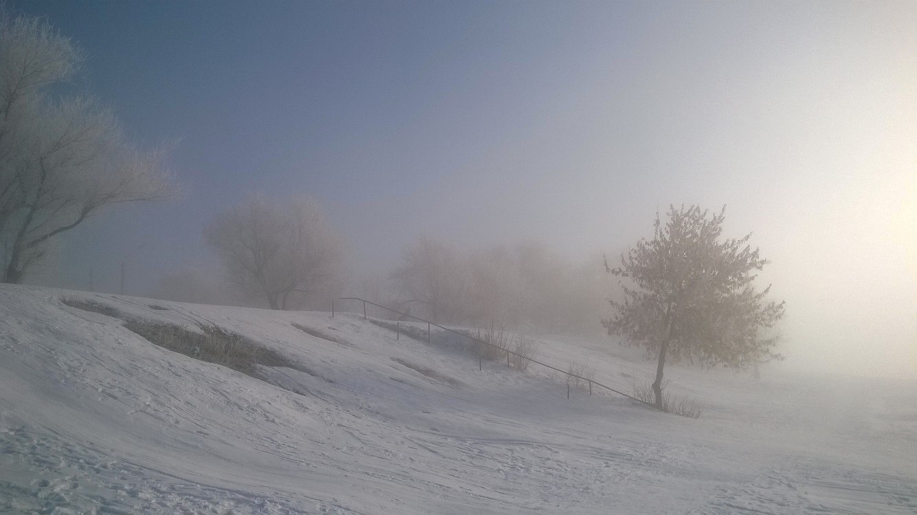 Fog at the Ob HPP. March 2017 - My, Obges, Novosibirsk, Fog, Silent Hill, Russia, Mystic, Hydroelectric power station, Nature, Video, Longpost