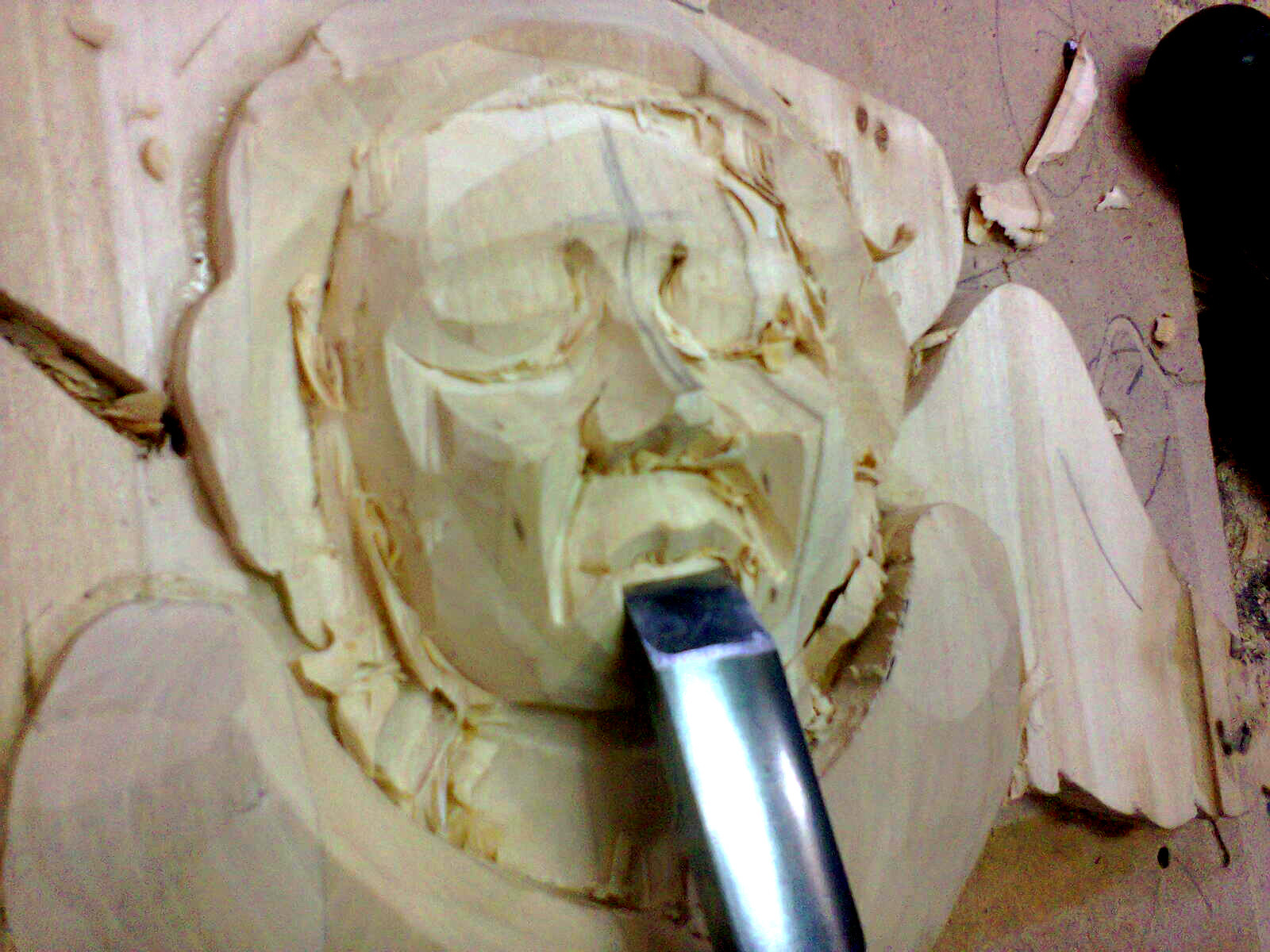 Cherubim, almost in stages - My, Wood carving, Cherub, Woodworking, Longpost