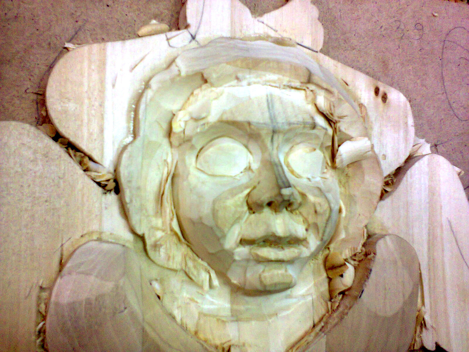 Cherubim, almost in stages - My, Wood carving, Cherub, Woodworking, Longpost