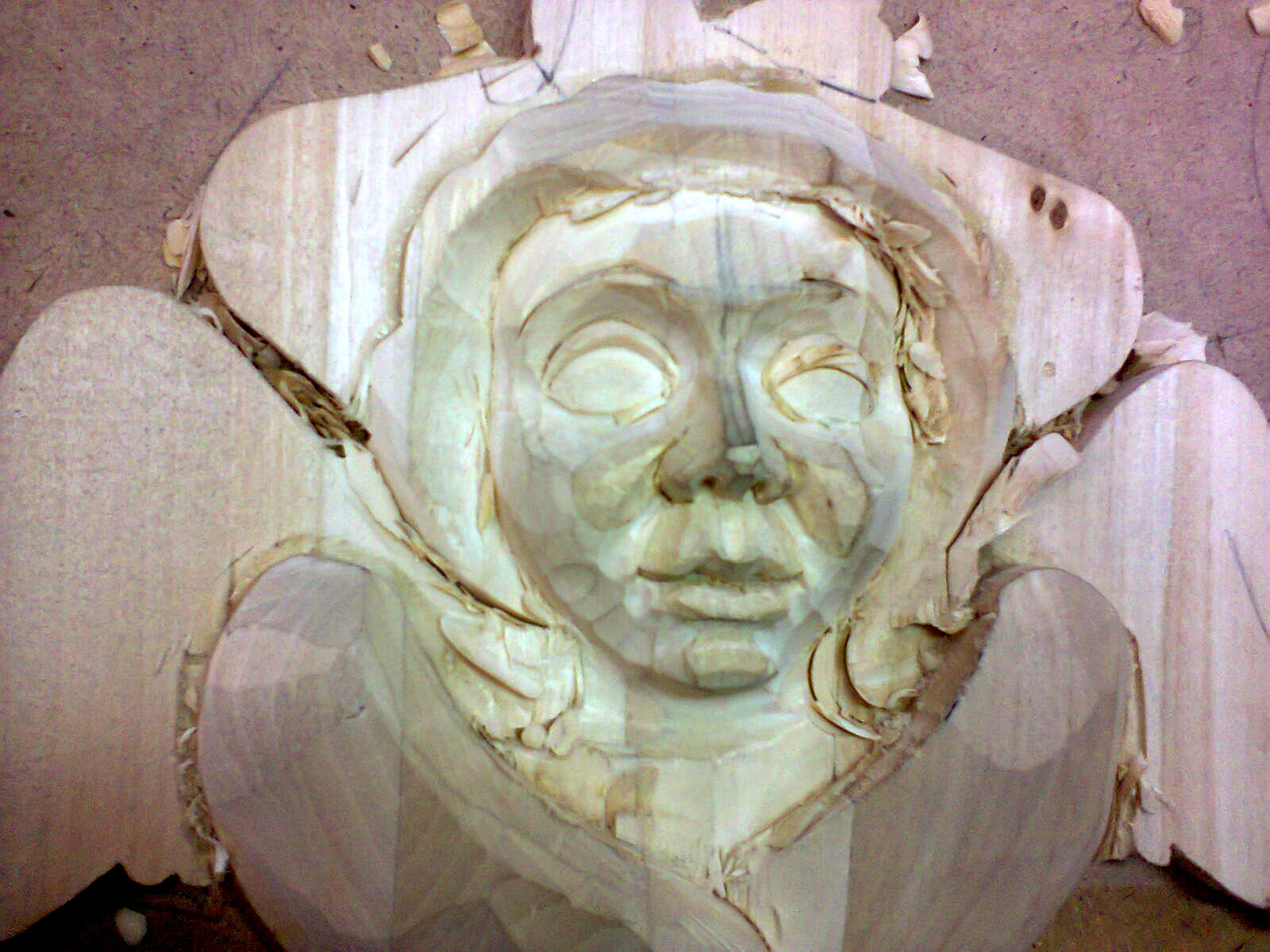 Cherubim, almost in stages - My, Wood carving, Cherub, Woodworking, Longpost