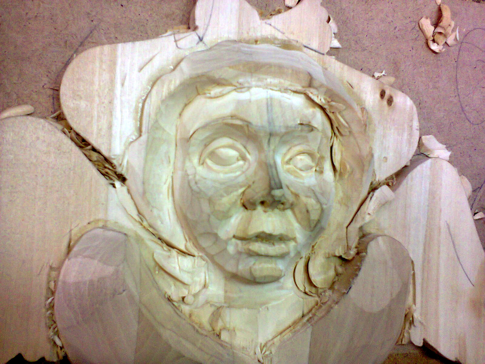 Cherubim, almost in stages - My, Wood carving, Cherub, Woodworking, Longpost