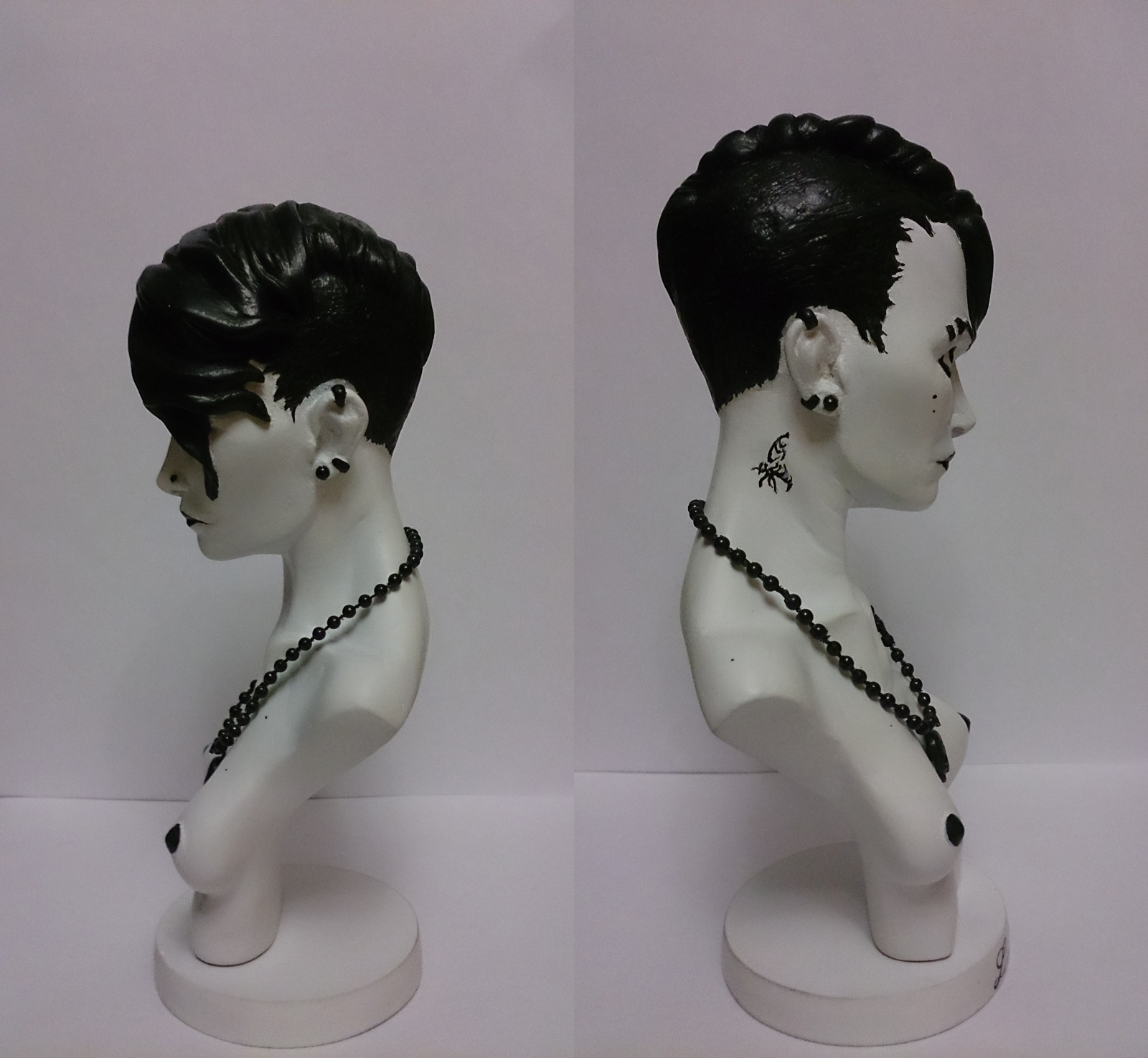 Lisbeth Salander (Model self-hardening mass DAS) - My, Sculpture, Лепка, Longpost