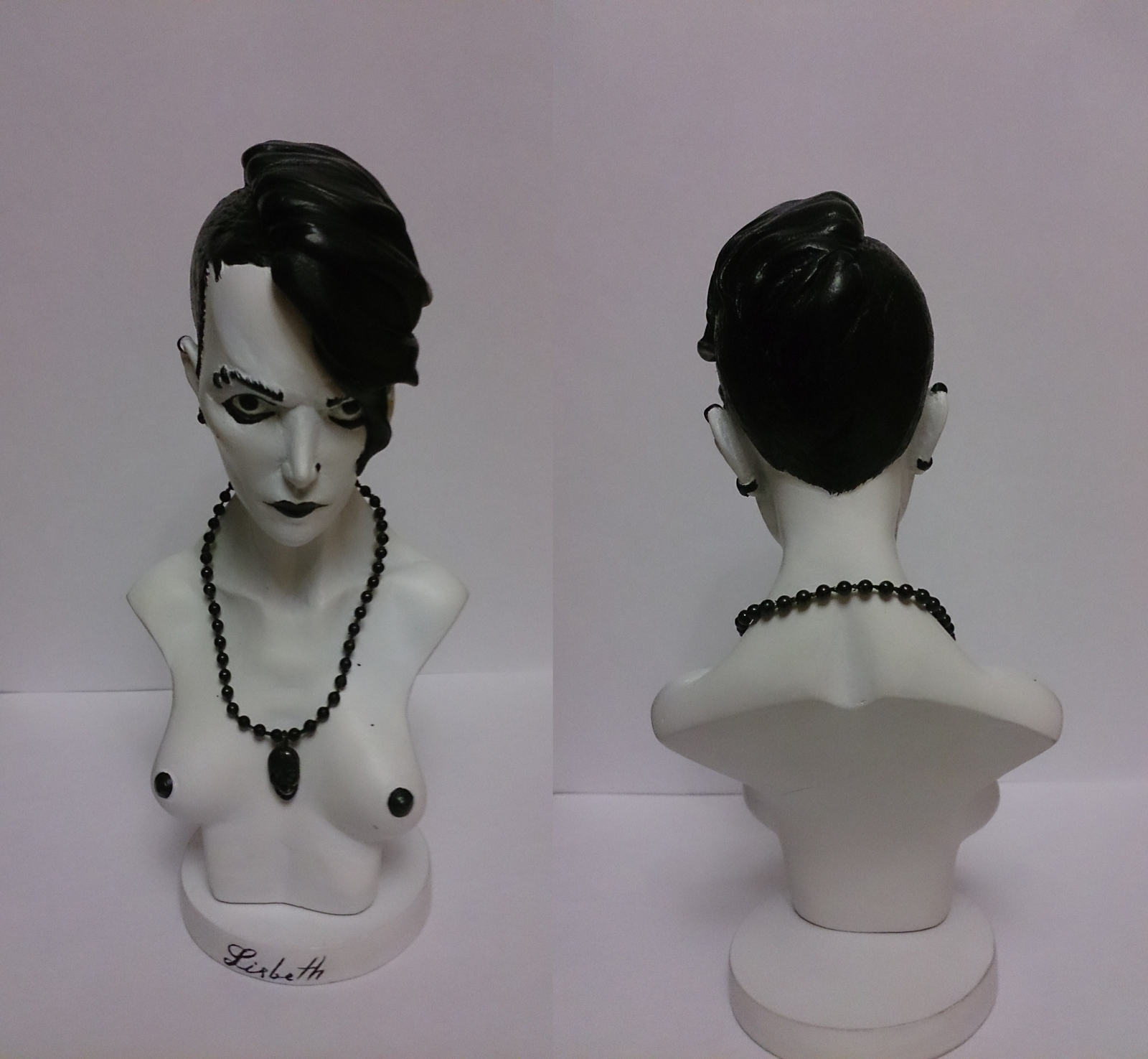 Lisbeth Salander (Model self-hardening mass DAS) - My, Sculpture, Лепка, Longpost