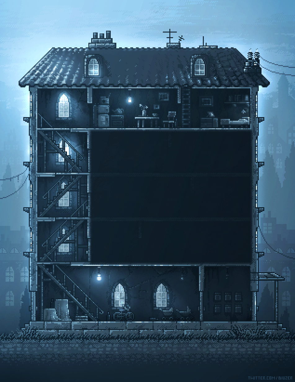 an old house - My, Pixel Art, Gamedev, Screenshotsaturday