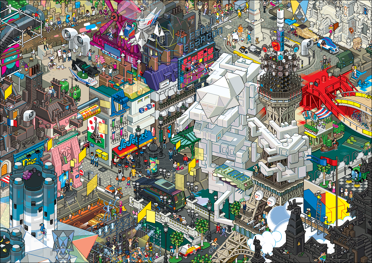 For lovers of pixel art and puzzles - Pixel Art, Pixel, Hobby, Puzzle, , Longpost