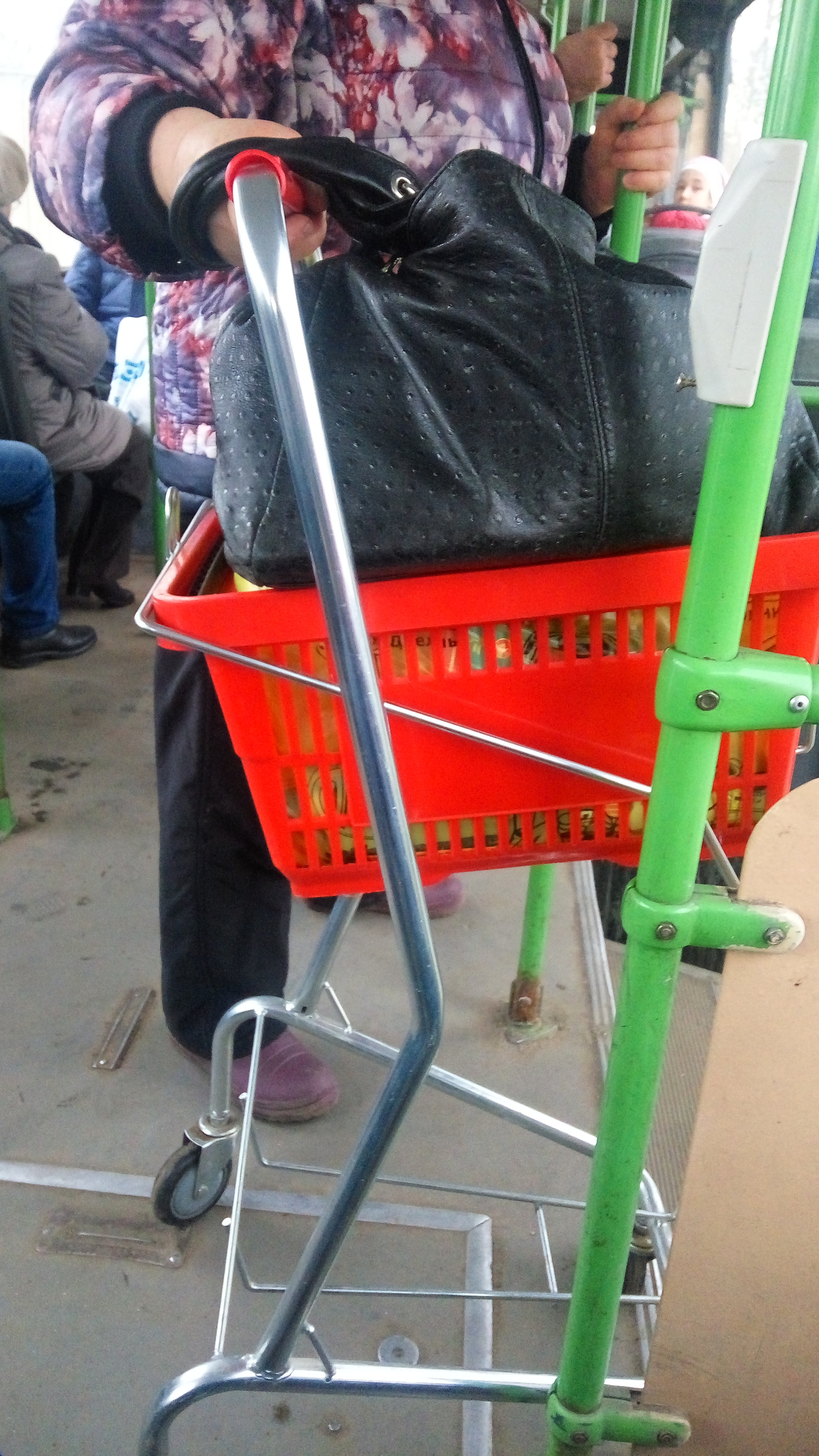 New feature of Moscow grandmothers - My, Grandmother, Cart, Bus, Moscow