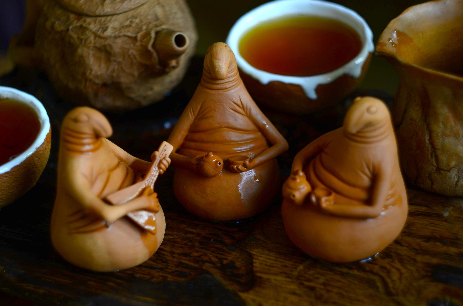 Ceramic tea figurines. - My, , Ceramics, , , Longpost, Zhdun