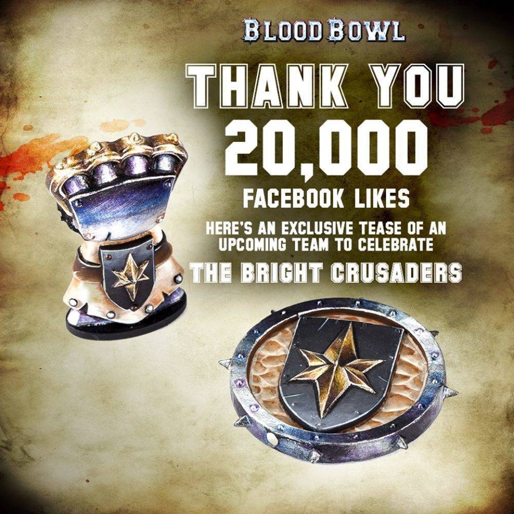 For 20,000 Facebook likes, the next team for BB will be teased - it will be The Bright Crusaders. - Warhammer fantasy battles, Warhammer, Blood Bowl, Wh News