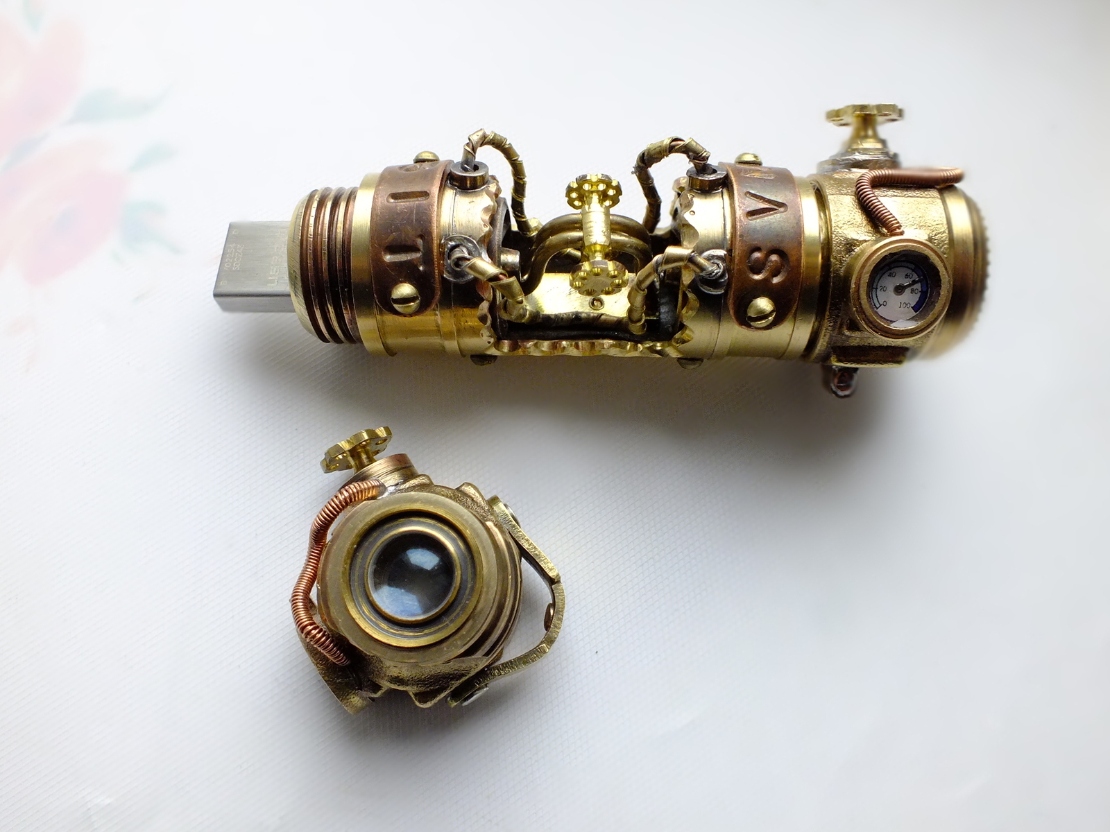 Double-sided flash drive steampunk style)) - My, Flash drives, , Steampunk flash drive, , , Video, Longpost