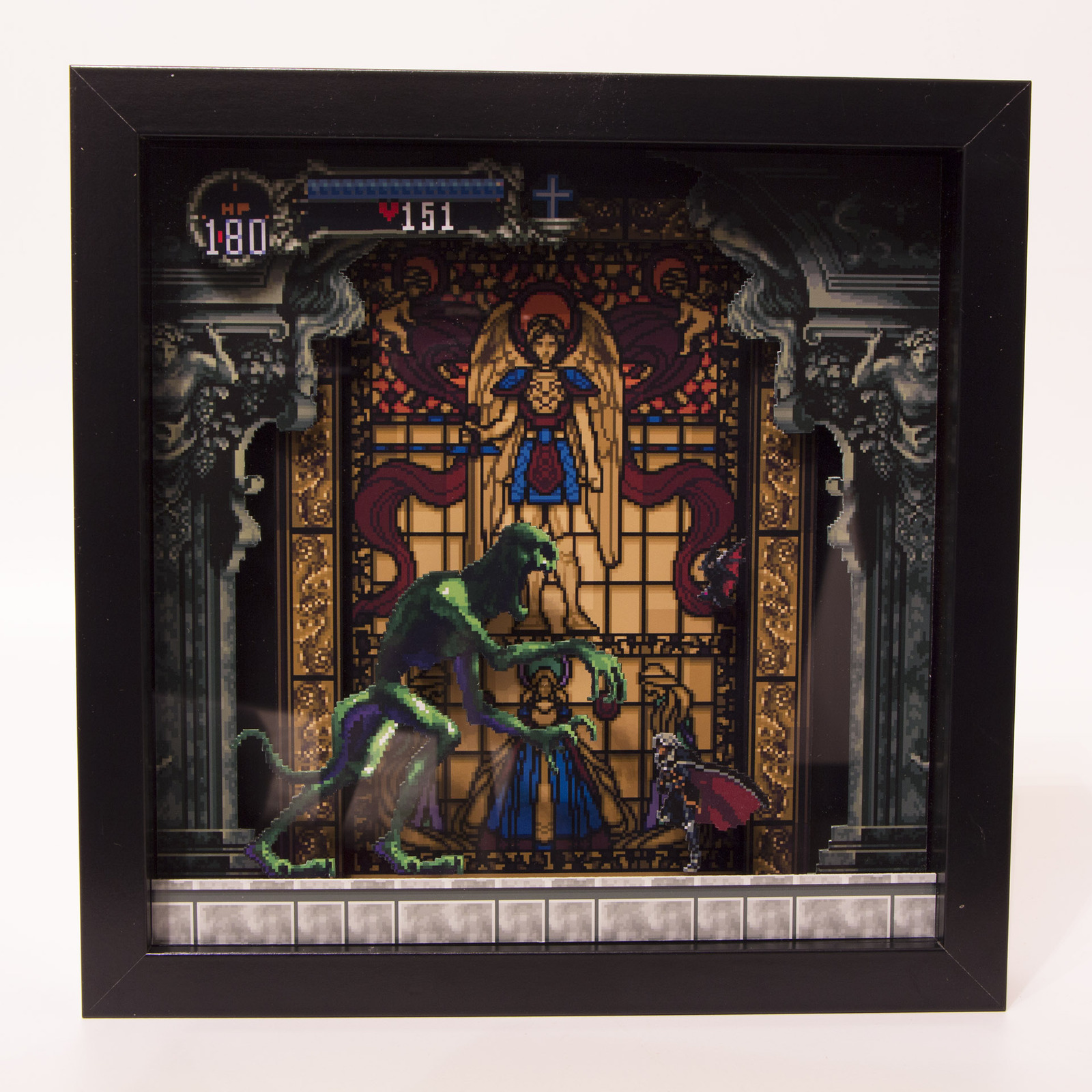 Diorama based on Castlevania: Symphony of the Night - My, Diorama, Games, Old school, My, Nostalgia, Castlevania, Art, With your own hands, Longpost