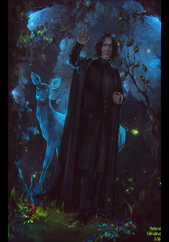 Goodbye...RIP Alan Rickman. - My, Art, Elena Nikulina, Harry Potter, Severus Snape, Alan Rickman, Patronus