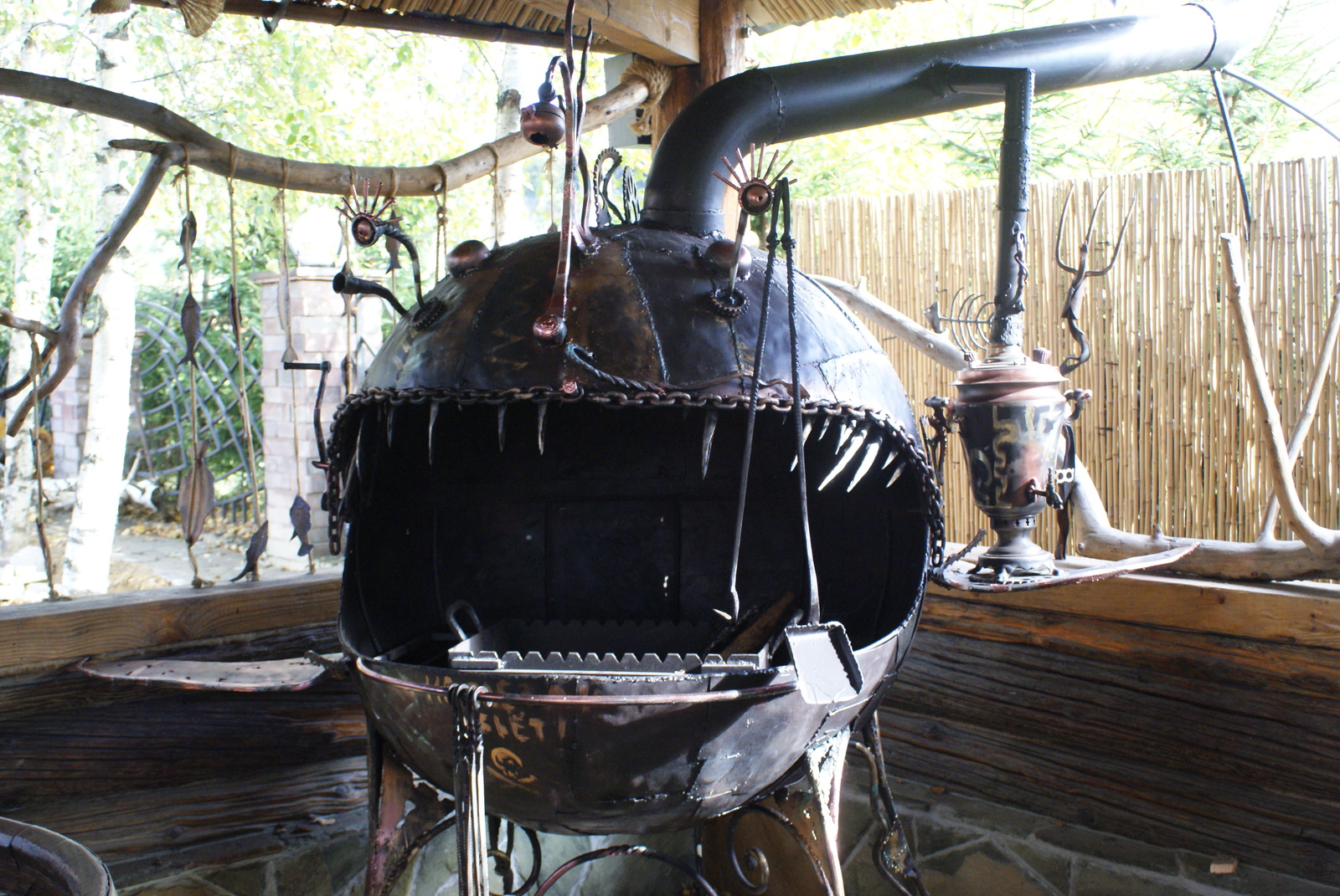 Barbecue - a submarine and a brazier - fish, a post for the past day of the navigator - My, Brazier, Blacksmith, Russia, With your own hands, Craft, Forging, Longpost