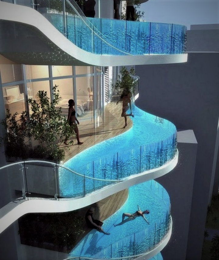 Dream balconies) - Swimming pool, Balcony, Dream