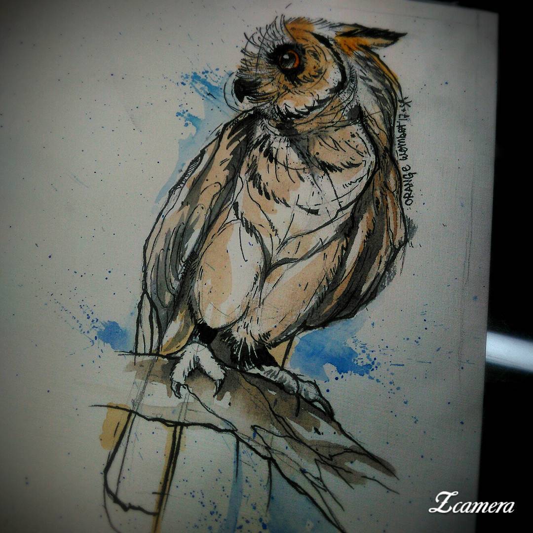 Sketching and watercolor. - My, Sketch, Watercolor, Tattoo, Sketch, Images, Longpost