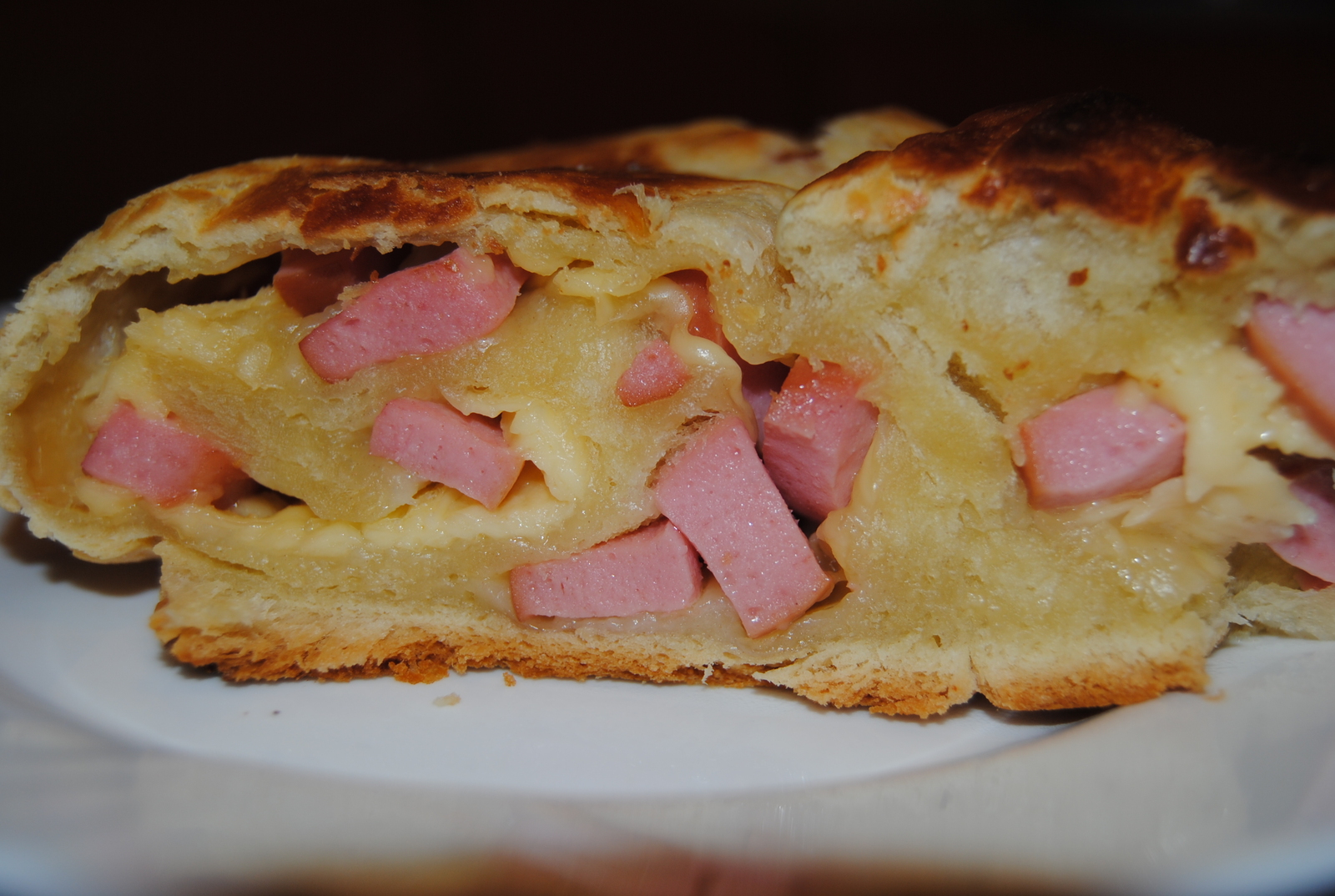 Quick puff pastry pie Snail - My, Pie, Amateur, Yummy, Longpost, Recipe, Puff pastry