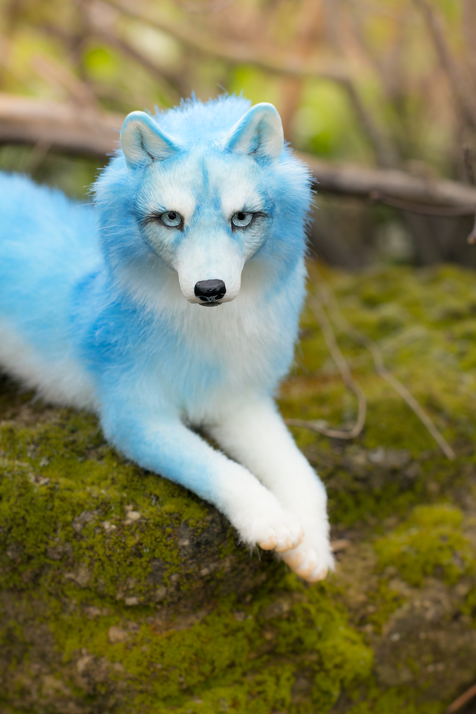 Ice wolf. - My, Wolf, Handmade, Author's toy, Longpost