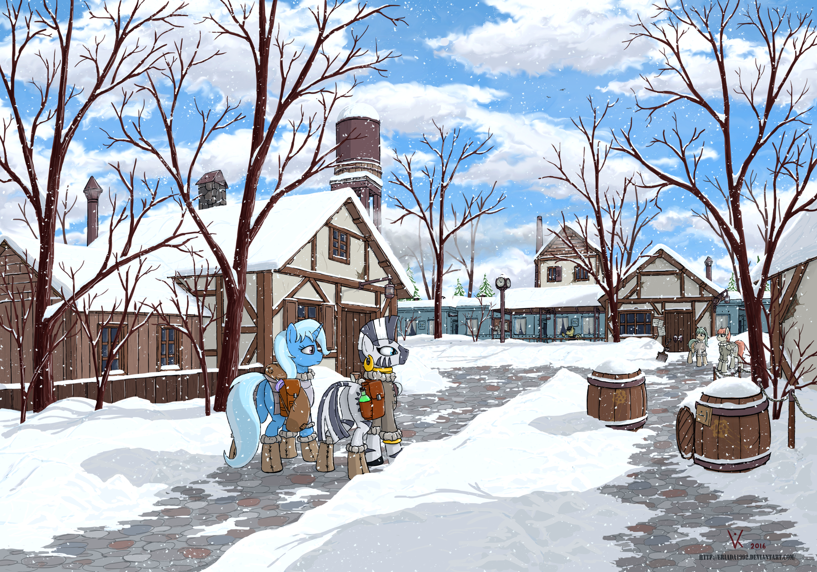 winter and pony - My little pony, Eriada1992, Trixie, Zecora