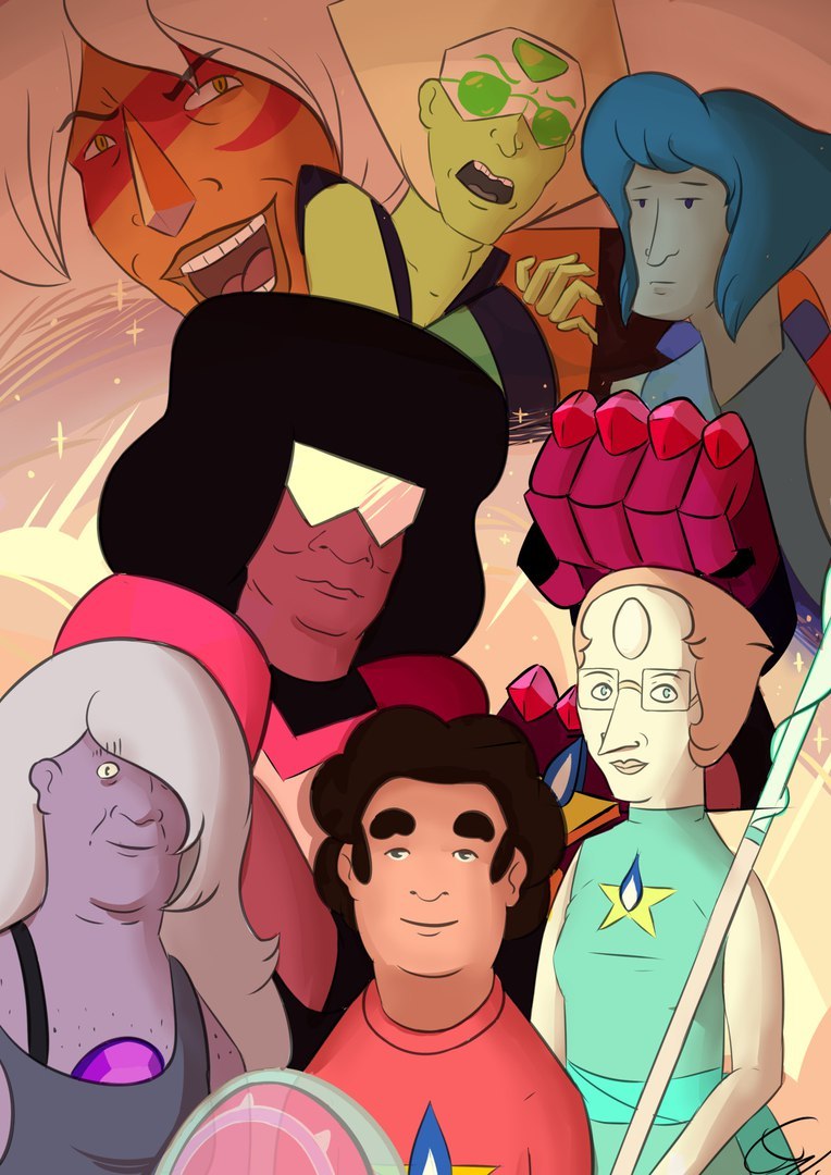 King of the Homeworld - Steven Universe, Царь горы, Stivenuniverse, King of the Hill, Crystal Gems, Кроссовер, Юмор