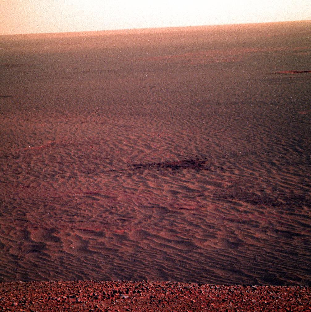 Opportunity took a photo of a fresh crater on Mars - Opportunity, Space, Mars