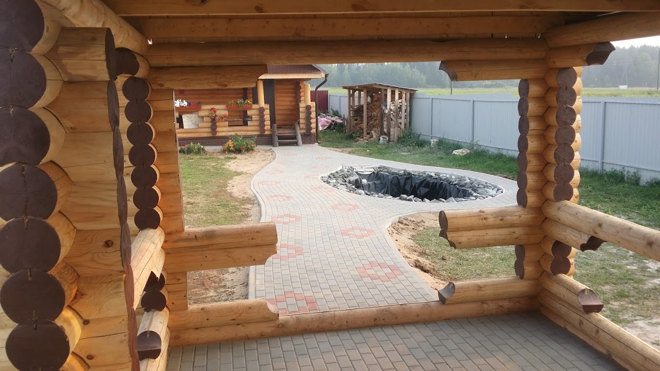 Paving on the summer cottage, laying on the sand - My, Paving stones, Building, Beautification, Paving, Longpost