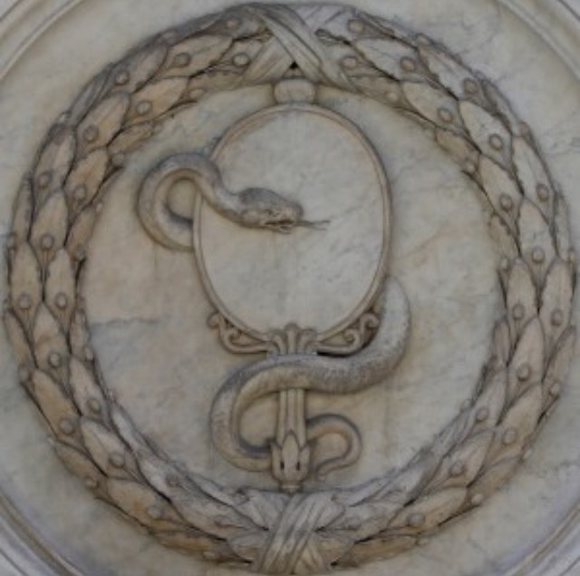 A little about snakes, Apollo, a mirror and a tripod. - My, History of medicine, , Emblem, Ancient Greece, Medical humor, , Longpost, The medicine