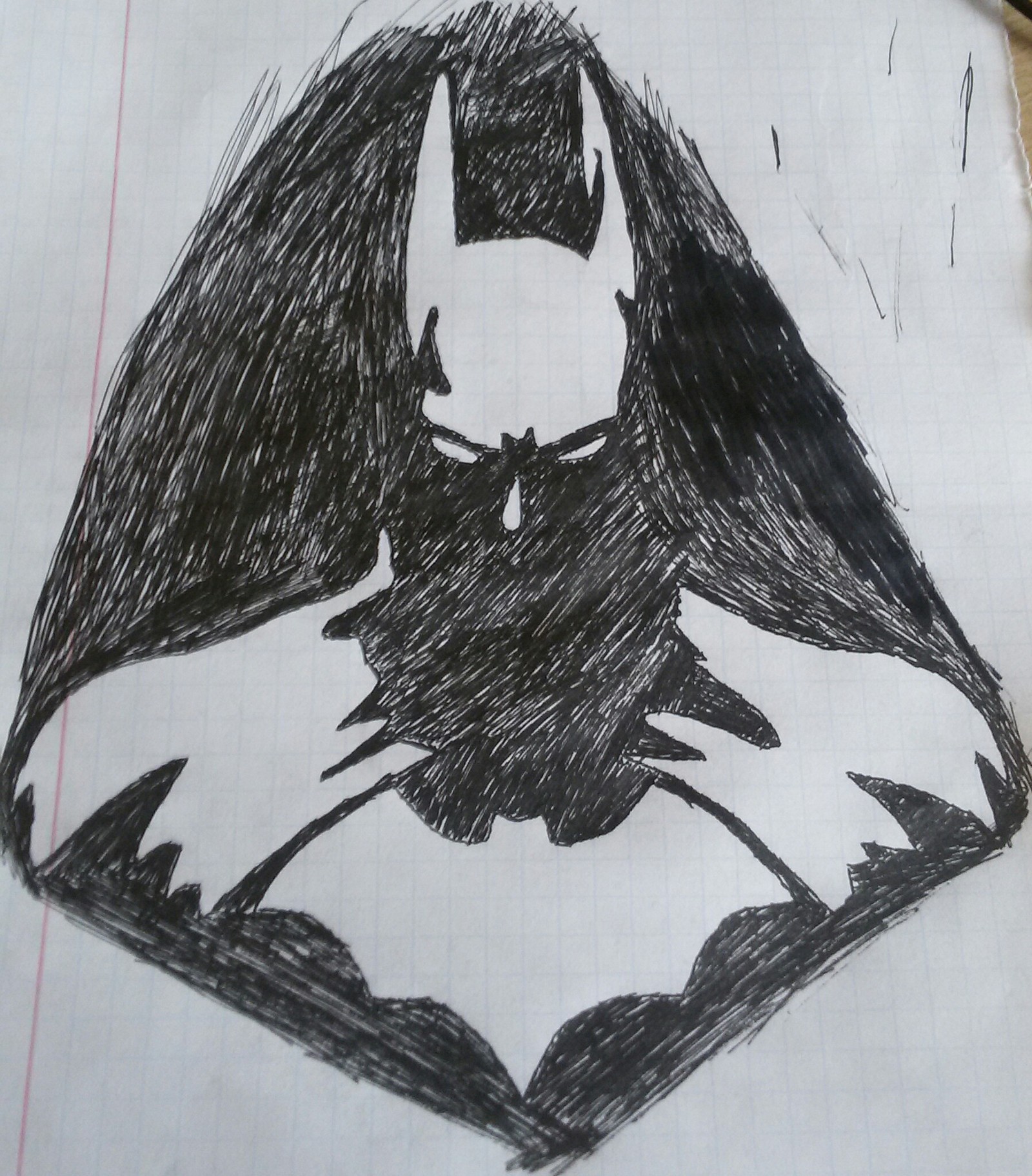 When classes are really boring... - My, True detective, Art, Batman, Fallout, Wolverine X-Men, Longpost, True detective (TV series), Wolverine (X-Men)