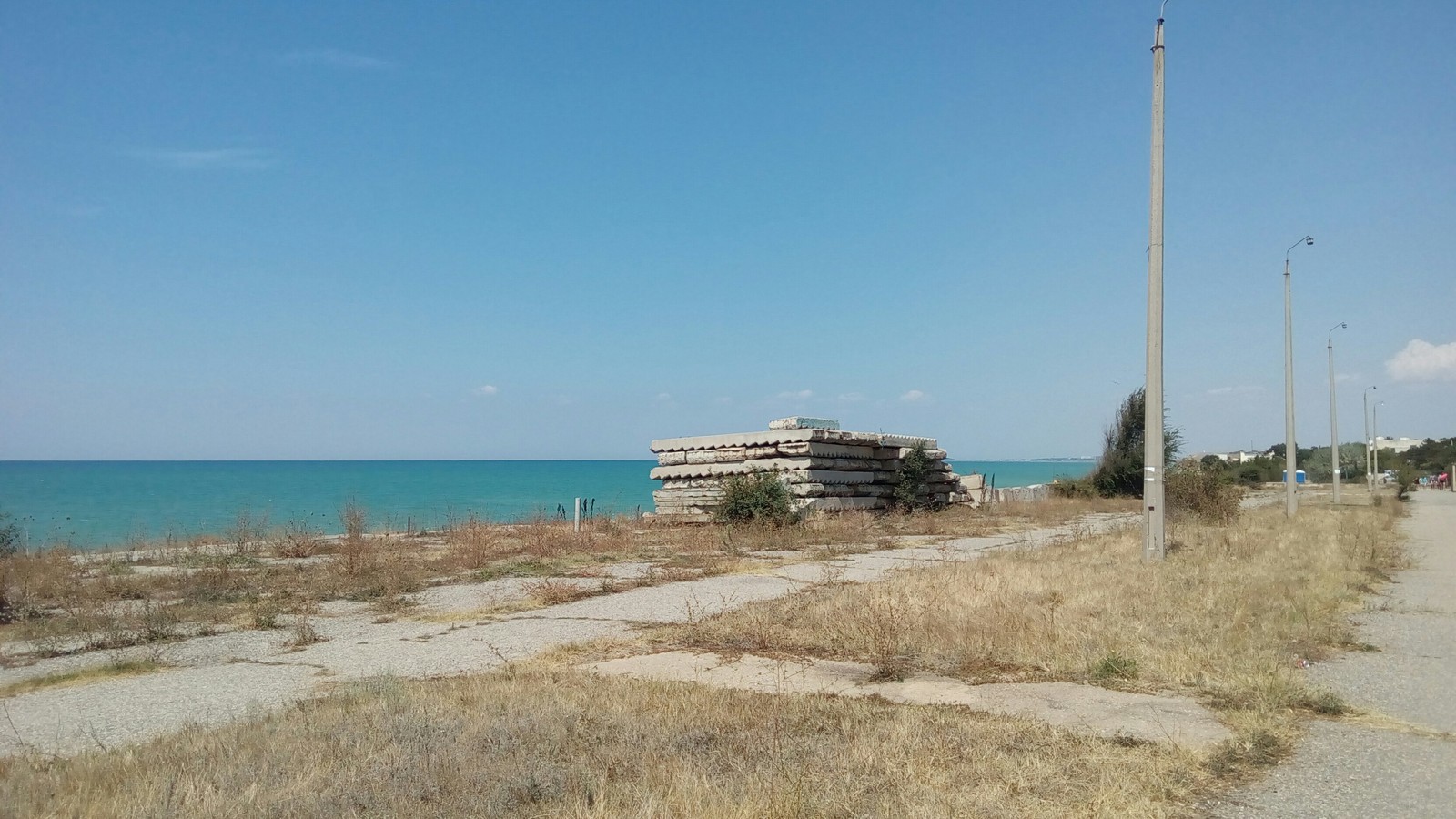 To not be so sad to look out the window - My, Crimea, Cape Fiolent, Summer, Sea, The mountains, Abandoned, Longpost