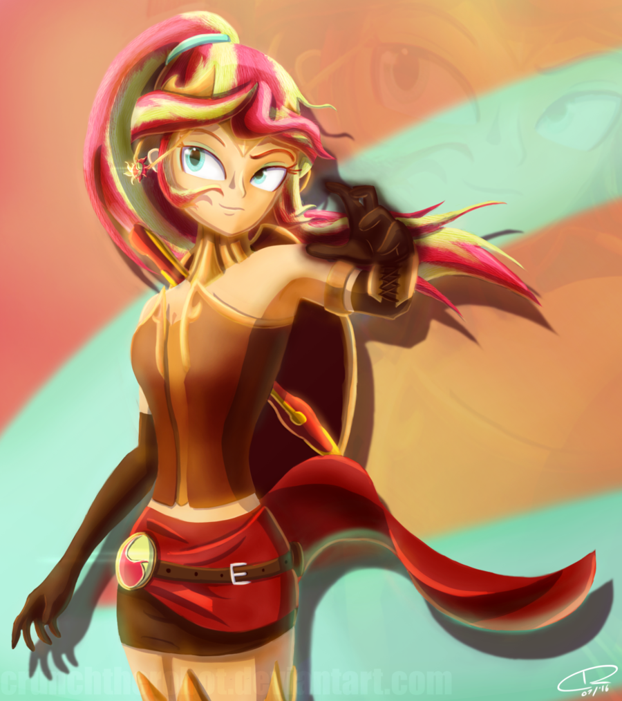 Pyrrha Shimmer - RWBY, My Little Pony, Equestria Girls, Pyrrha nikos, Кроссовер, Аниме, Не аниме, Anime Art