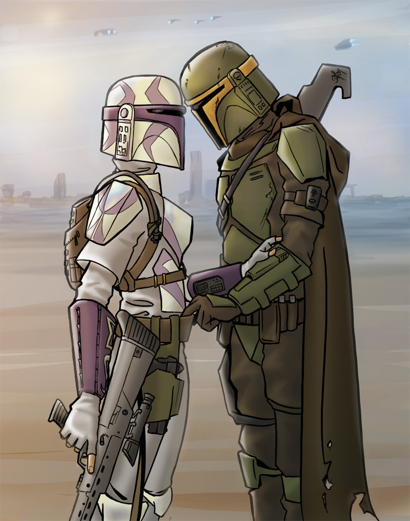 Proud and brutal Mandalorians - Star Wars, Art, Longpost