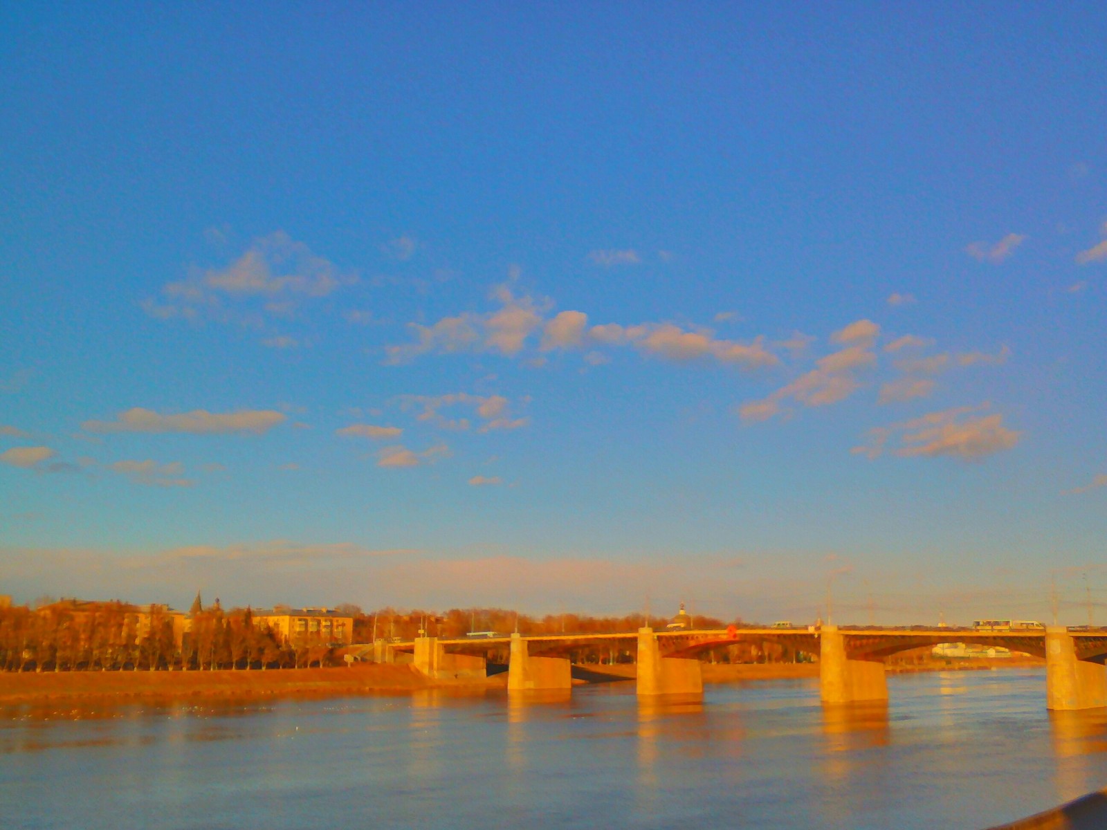 Evening Tver - My, Tver, Evening, Sky, , Bridge