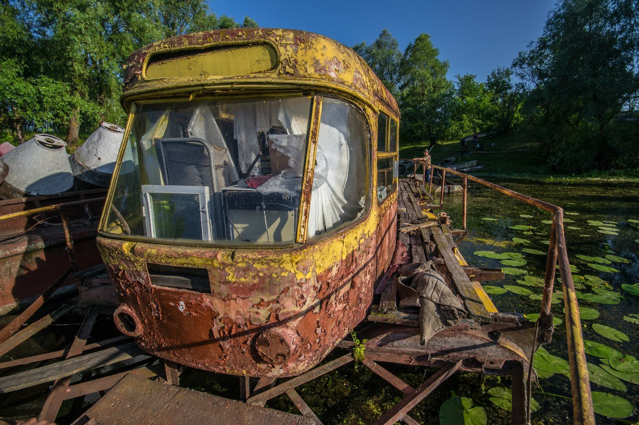 Abandoned tram-dacha on the water - Urbanphoto, Abandoned, Abandoned place, Longpost, Tram