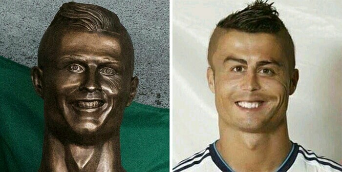 When you treat a situation with humor - Ronaldo, Monument, Portugal, Fail, Life is pain, Humor, Longpost